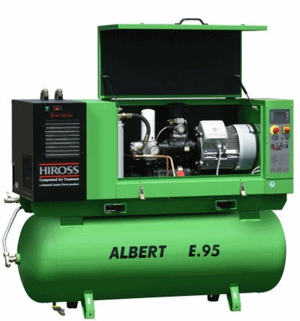 Винтовой компрессор Atmos Albert E 95-KRD с ресивером и осушителем — Фото №8 