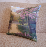 Декоративный гобеленовый чехол для интерьерной подушки Майский вечер 38*38