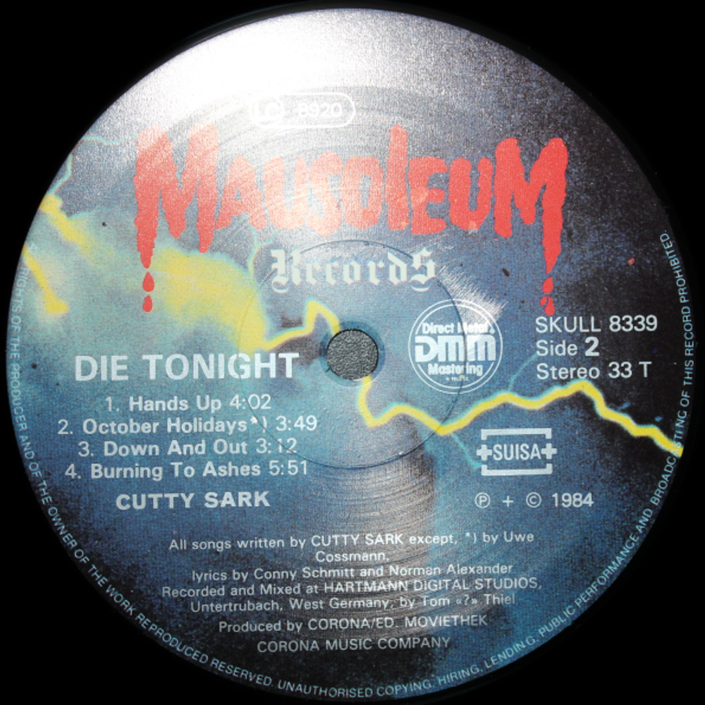 Cutty Sark / Die Tonight (LP)