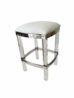 Табурет барный Ist Casa Найс, 40х40х61 см, белый, хром