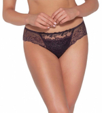 Коричневые трусы-слипы из эластичной ткани и кружева (Размер: L) (Цвет: коричневый)