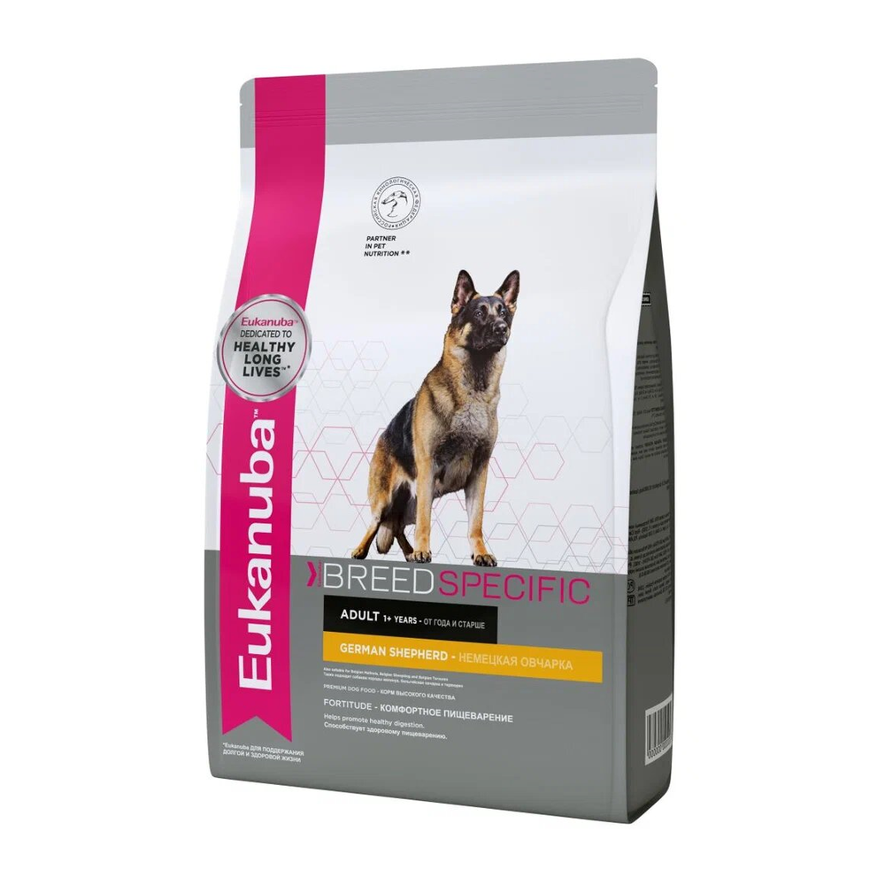 Сухой корм Eukanuba Dog German Shepherd для взрослых собак породы немецкая овчарка от года