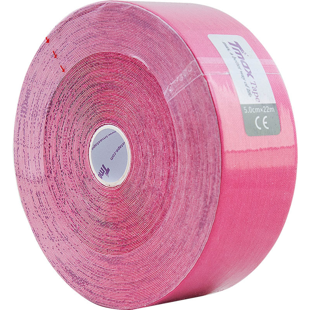 Тейп кинезиологический Tmax 22m Extra Sticky Pink (5 см x 22 м), 422222, розовый