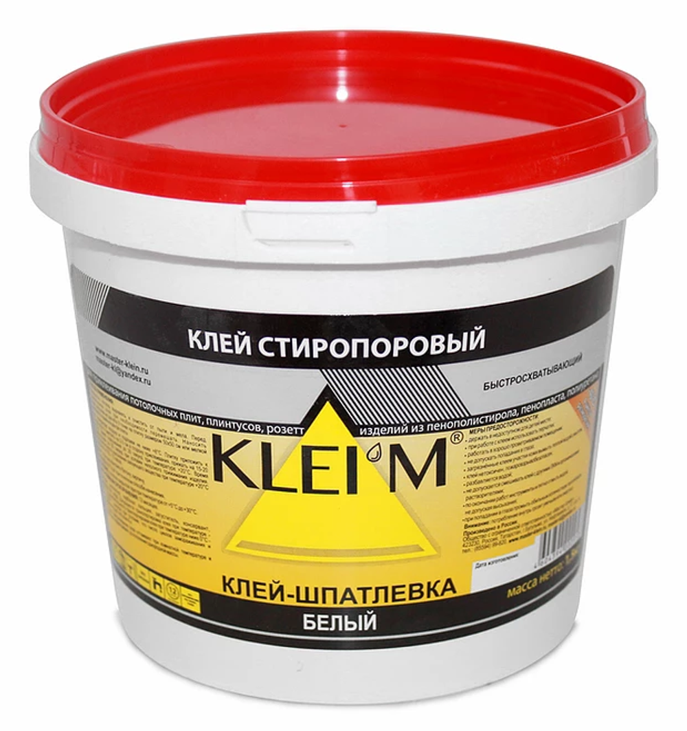 Клей-шпатлевка KLEI'M стиропоровый, белый. 1 л.