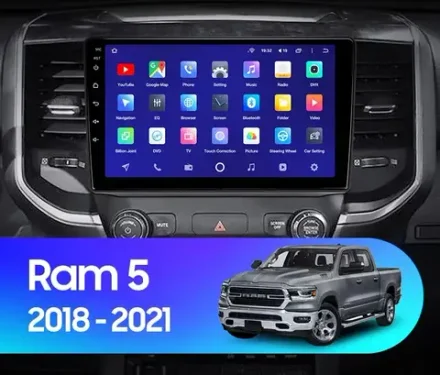 Магнитола для Dodge RAM 5 2018-2023+ - Kuberg QLed, Android 13, TS20, CarPlay, SIM-слот