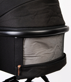 Детская коляска Peppy Tecla 3 в 1 с автокреслом First black Rose Black Черный