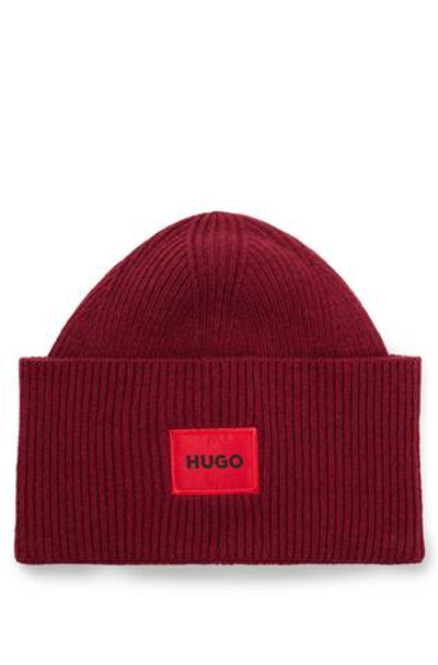 Хлопковая шапка Xaff 6 HUGO - бордовый(50496011)