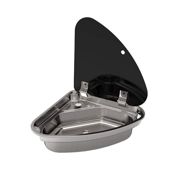 Мойка угловая правая, стеклянная крышка, Marine Rocket