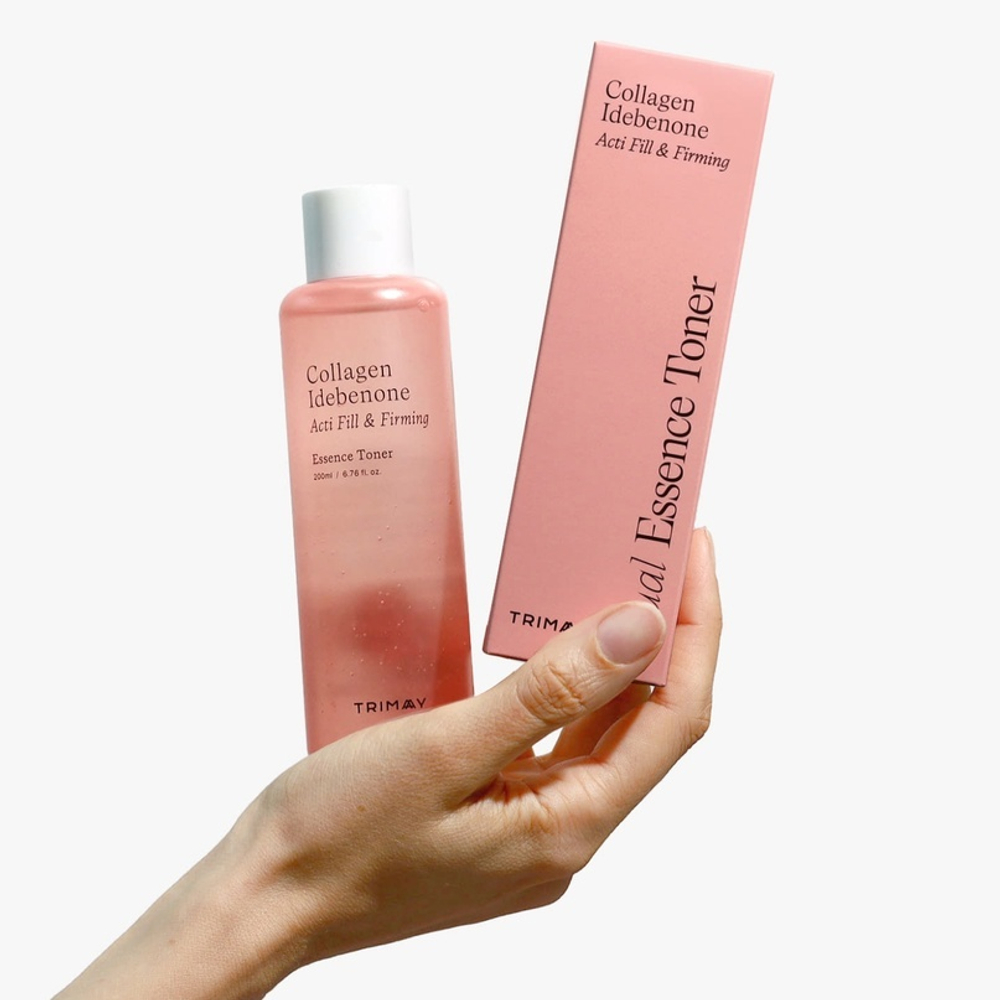 Укрепляющий тонер-эссенция с коллагеном Trimay Collagen Idebenone Acti Fill & Firming Dual Essence Toner 200мл
