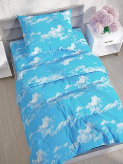 Простынь на резинке Сказка "Сlouds" 90х200 см, перкаль