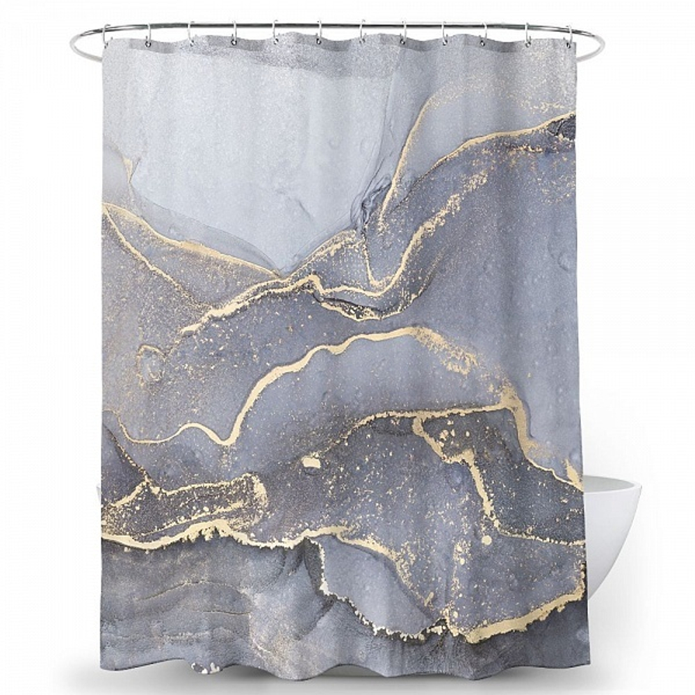 Шторка для ванной 180х180 Carnation Home Fashions Lava голубой