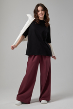 Брюки палаццо бордовые