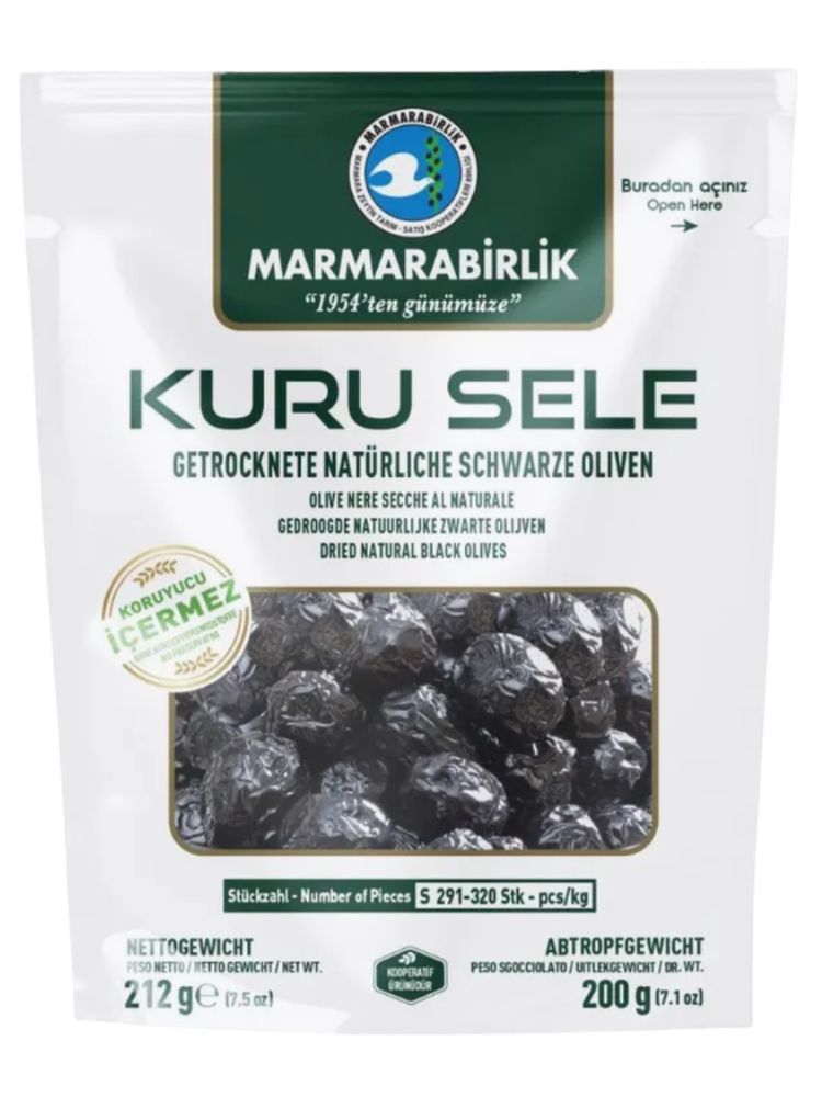 Маслины Marmarabirlik Kuru Sele S вяленые 212 г x 2 шт
