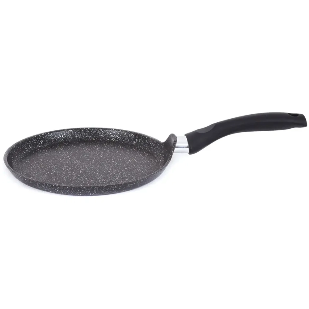 Сковорода блинная 22см с ручкой темный мрамор сбмт222а