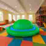 Надувное оборудование «Надувной живот» 5*5*1,5 м, зелёно-голубой