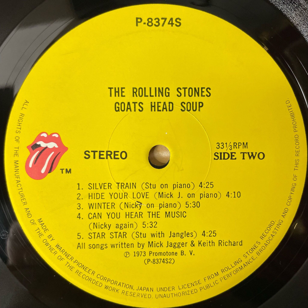 Винтажная виниловая пластинка LP The Rolling Stones Goats Head Soup (Japan 1973) (Obi) Dancing With Mr. D.