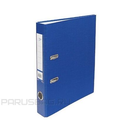 Папка-регистратор 50мм, бумвинил, Спейс, карман на корешке, синий