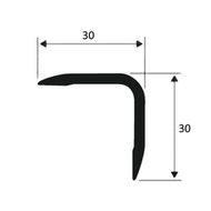 Угол 30*30мм "DO-1" 2,7м Графит глянец анод. алюм.
