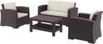 Комплект пластиковой плетеной мебели Monaco Lounge Set, коричневый