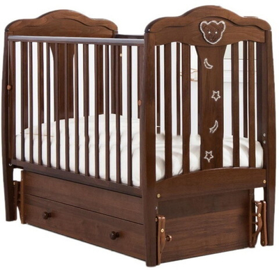 Детская кроватка Гандылян Мишель (маятник универсальный) 120x60 см орех