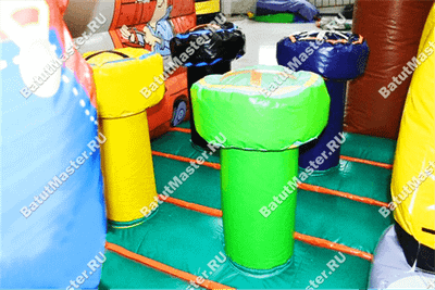Коммерческий надувной батут "Строители"