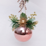 Новогодний шар «Лесное чудо» 8 см, Розовое золото