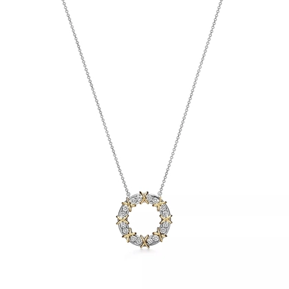 Подвеска из платины и золота с 16 бриллиантами, Tiffany💙 Jean Schlumberger. Единственная в наличии