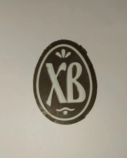 Декор фигурный цветной "ХВ" (яйцо) на темной основе 4,2*3,2 см, 5 шт