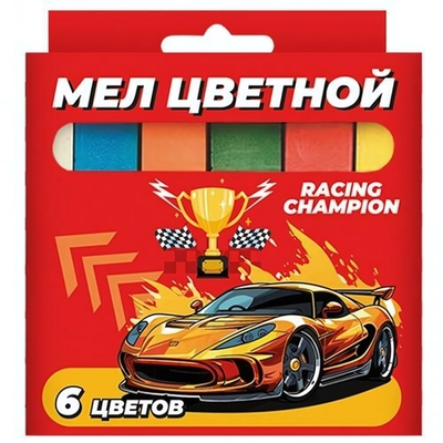 Мел цветной 6шт. "Машина" (Центрум)
