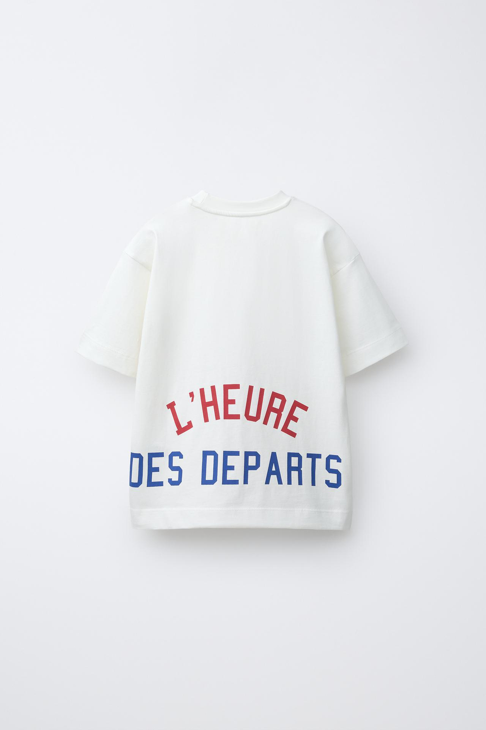 ZARА ФУТБОЛКА С НАДПИСЬЮ, БЕЛЫЙ