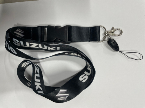 Suzuki (черный) / Брелок, шнурок для ключей на шею Suzuki (Сузуки), ланъярд, крафт, черный (1 шт)