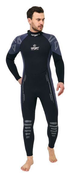 Гидрокостюм Sargan Nero 2.0 Long men 5 mm черно-серый