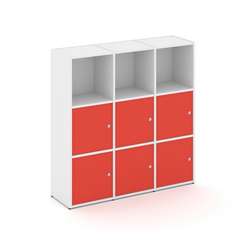 Locker plus Комплект №3 LK.K-003 Белый/Красный 1188*350*1203