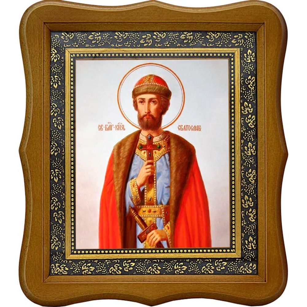 Святослав Владимирский (Юрьевский) Святой Благоверный князь. Икона на холсте