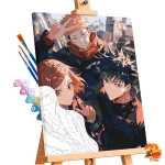 Картина по номерам Магическая битва Фушигуро Мегуми, Кугисаки Нобара, Итадори Юджи