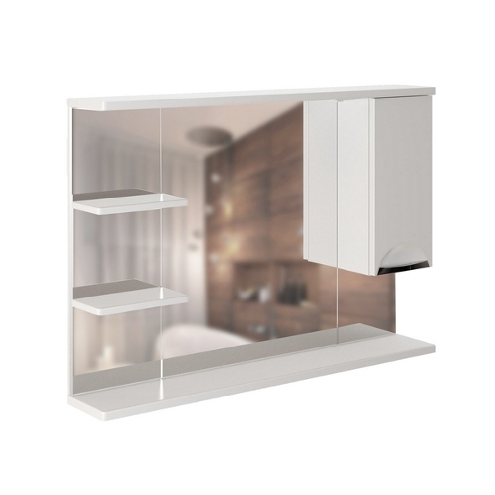 Зеркальный шкаф "ЭТЬЕН-100" правый с подсветкой (ПВХ)