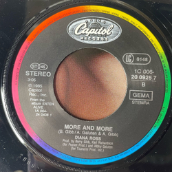 Винтажная виниловая пластинка 7 дюймов (маленькая пластинка) Diana Ross Chain Reaction (Holland 1985)