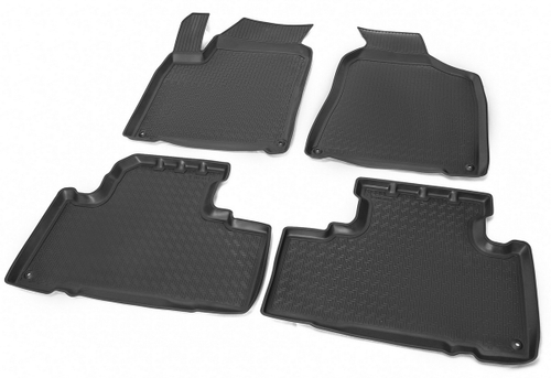 Коврики в салон автомобиля Rival для SsangYong Actyon II поколение 2010-2021, полиуретан, 4 части, 15301001