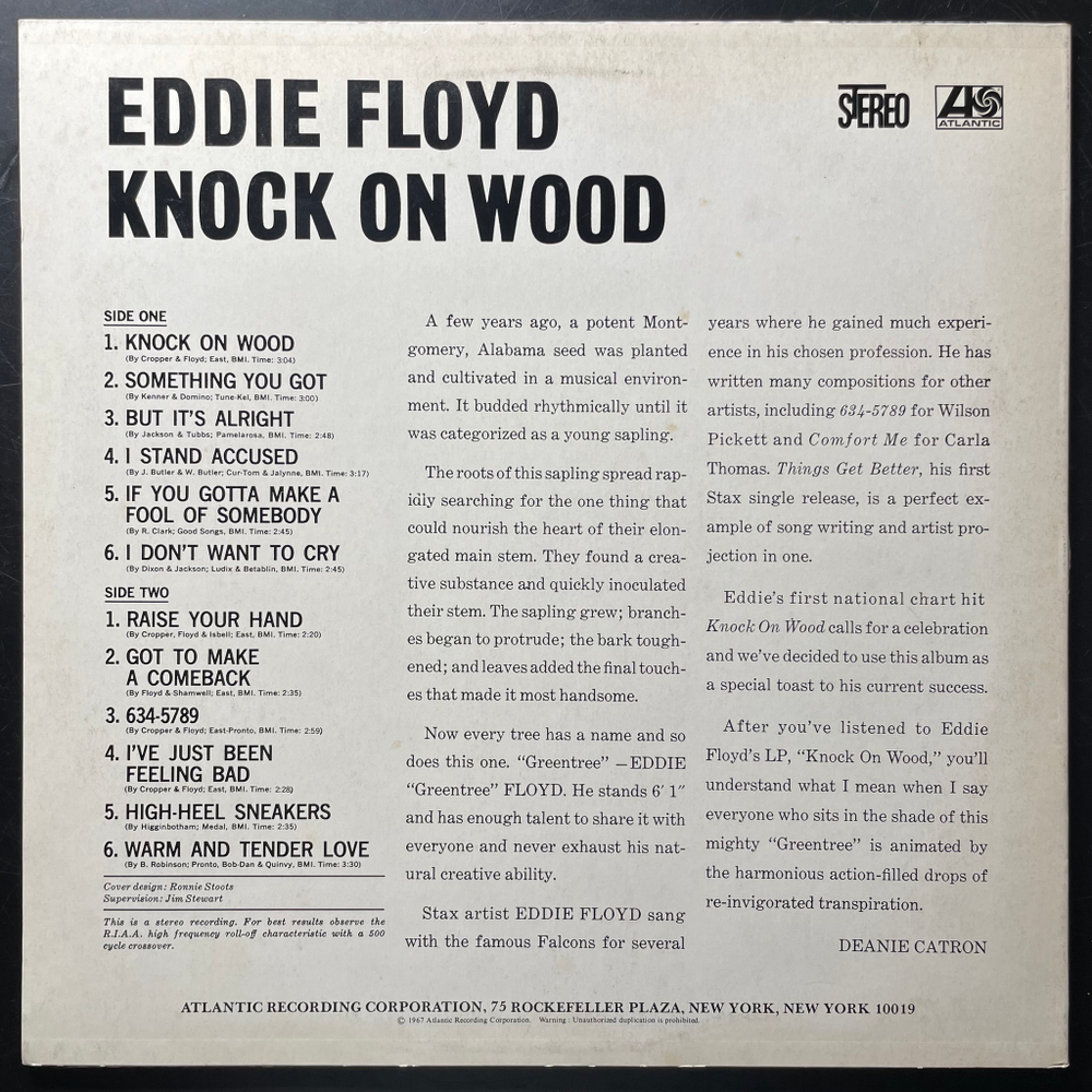 Eddie Floyd ‎– Knock On Wood (Япония 1981г.)