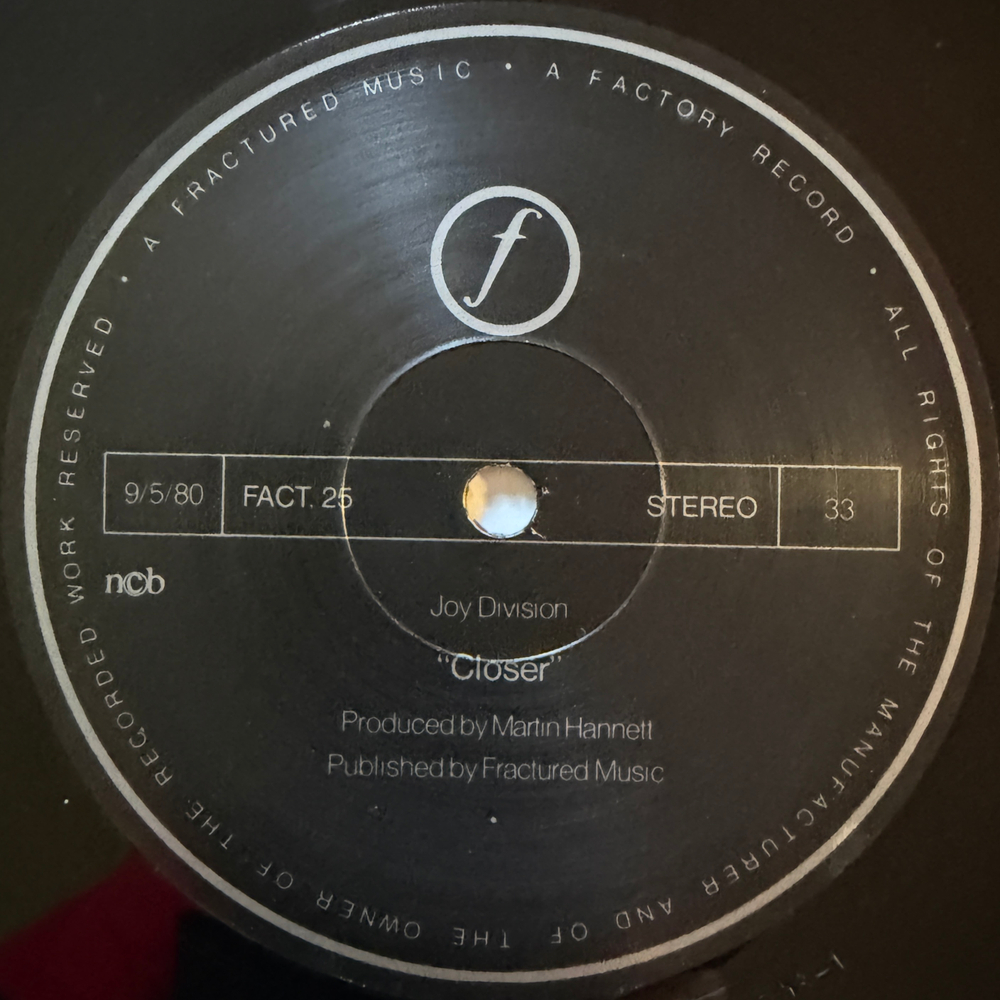 Joy Division ‎– Closer (Скандинавия 1981г.) Т