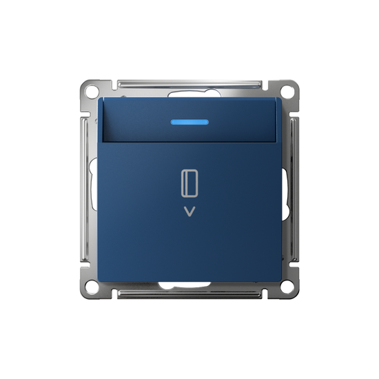 Выключатель карточный AtlasDesign 10А с подсветкой без задержки отключения механизм аквамарин SE ATN001114