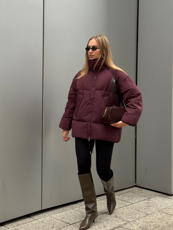 Пуховик Бургунди