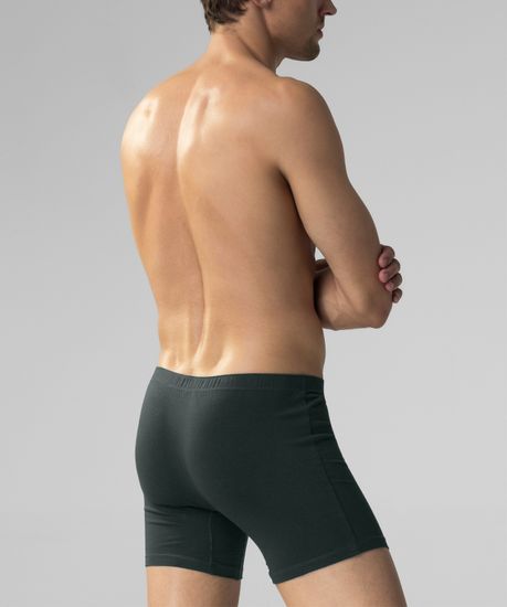 Трусы мужские боксеры удлиненные (2шт), Atlantic 2MH-173, хлопок, черный + изумрудный