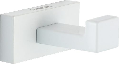 88051-F Крючок одинарный (БЕЛЫЙ)  GANZER  (20/1шт)