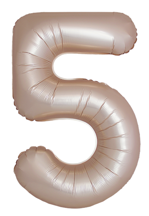 Цифра 5 Slim, Звездное Золото, Матовый в упаковке 40" Fm