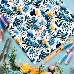 Ткань премиум атлас атмосферные мотивы природы