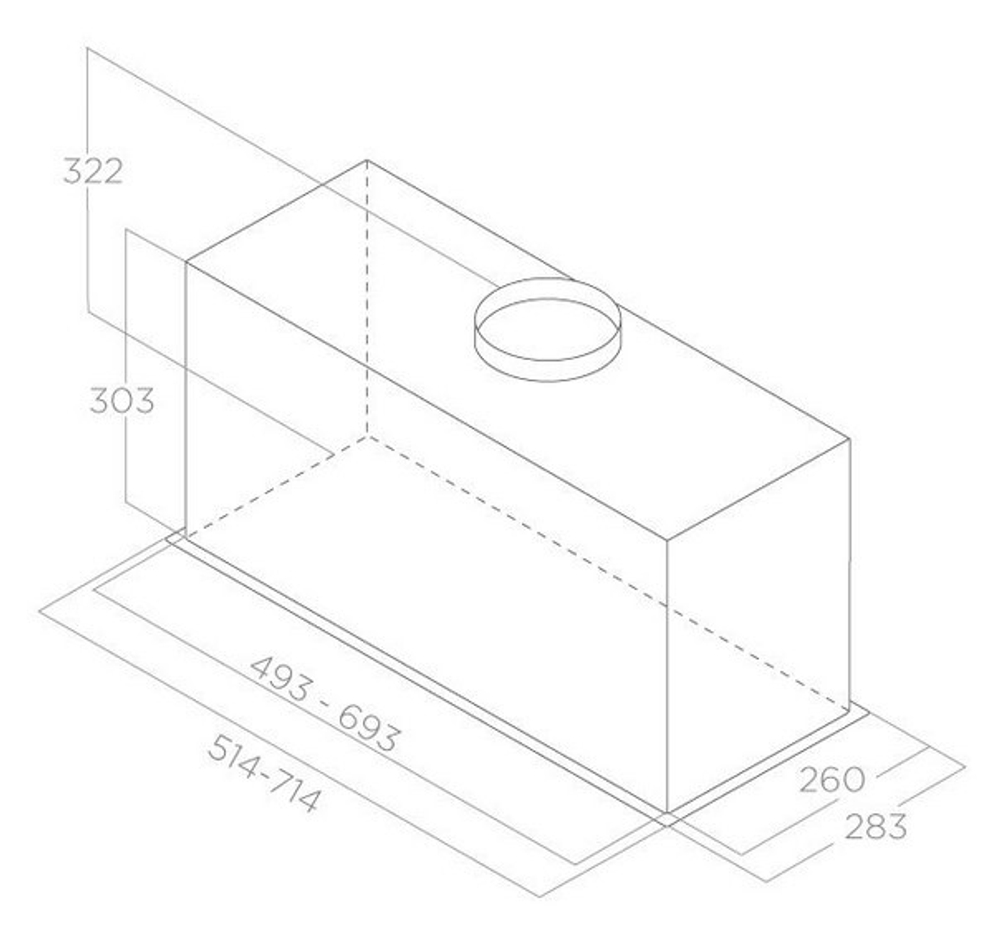 Вытяжка Elica LANE SENSOR BL MAT/A/72