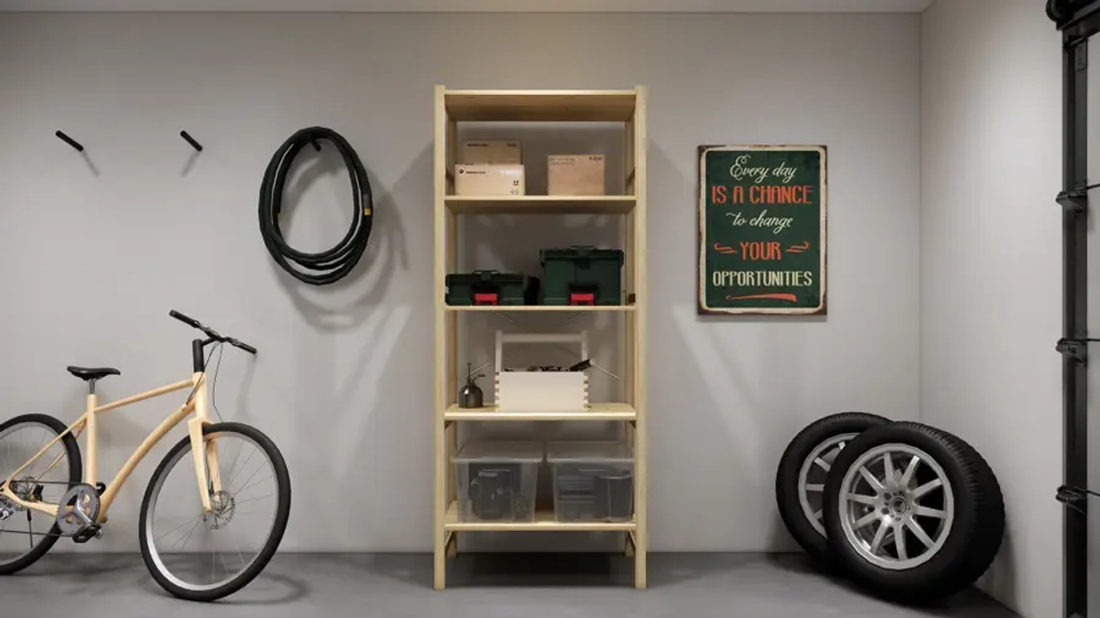 Стеллаж 5 полок - аналог IKEA/IVAR/ИВАР/УДОРА/ ИКЕА,  89x210x50см, под беленый дуб