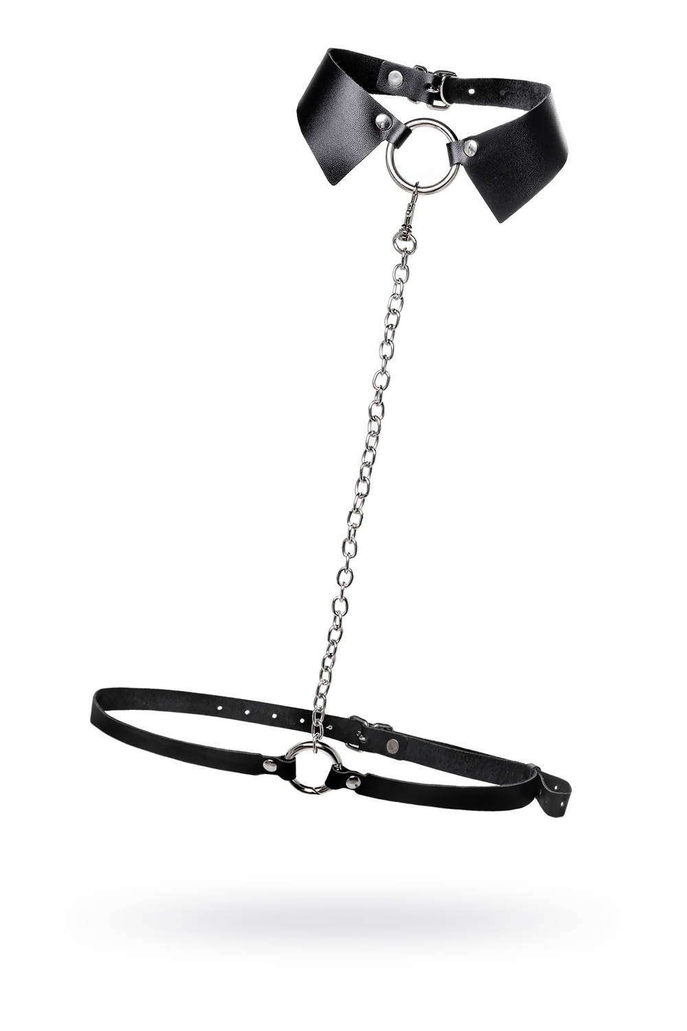 Портупея-чокер-ошейник Pecado чёрная