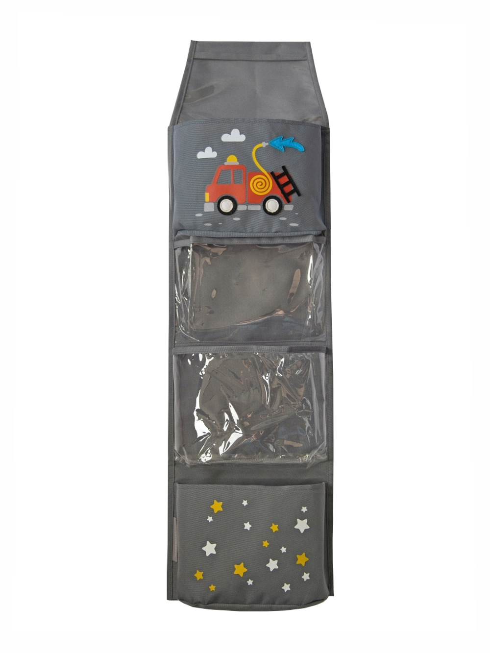 Кармашки для детского сада, на липучке. Пожарная с фетровыми колесами